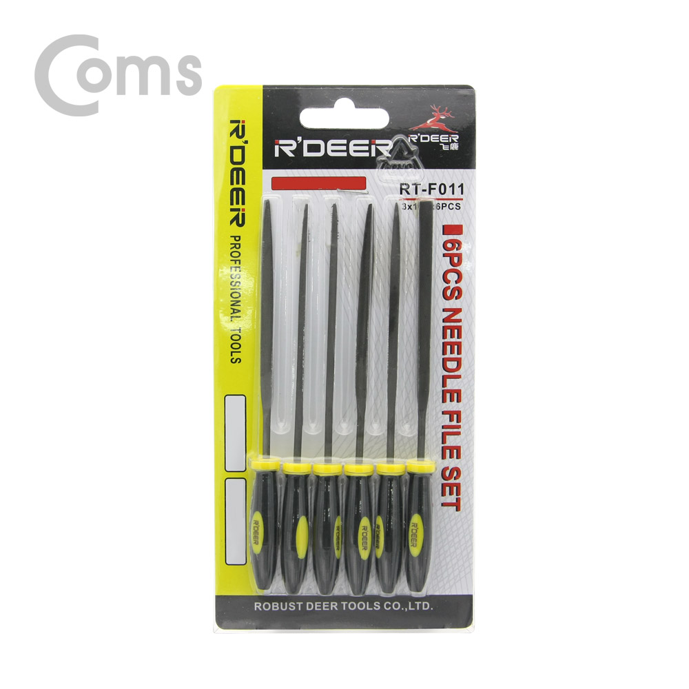 Coms 다듬질용 줄세트 6pcs / 야스리 공구줄 쇠줄 / 3 x 150mm