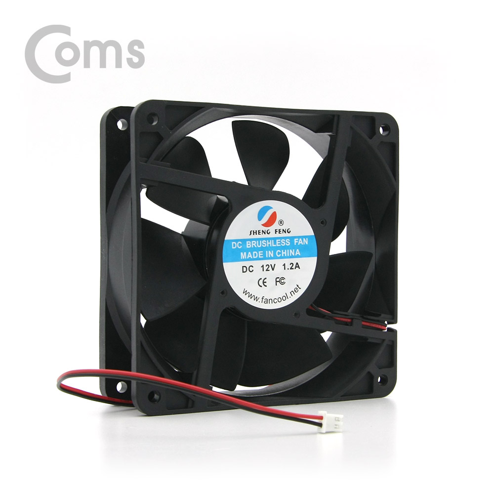 Coms 쿨러 케이스용 CASE 120mm / DC 브러시리스 팬 / 2P 전원 / DC12V / 120mm x 37mm