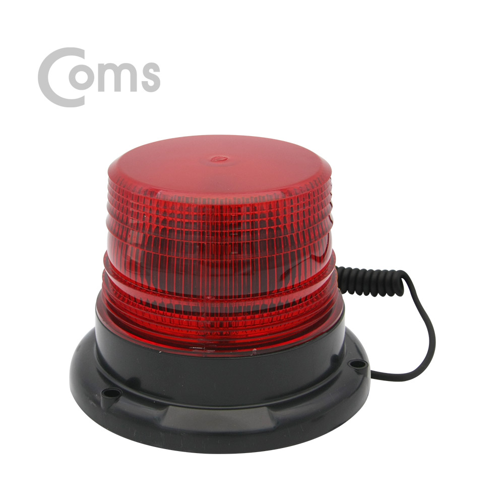 Coms LED 경광등 자석부착형 / Red Light / 시가잭(시거잭)전원 / 차량용