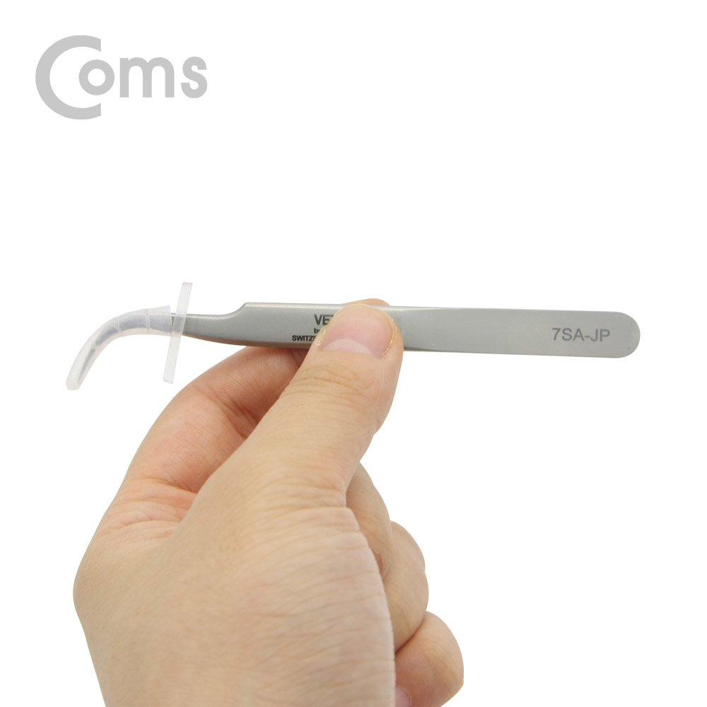 Coms Vetus 핀셋(초정밀/비자기성/ 고강도) 굽은형 / 7SA-JP, 경도(HRC45)