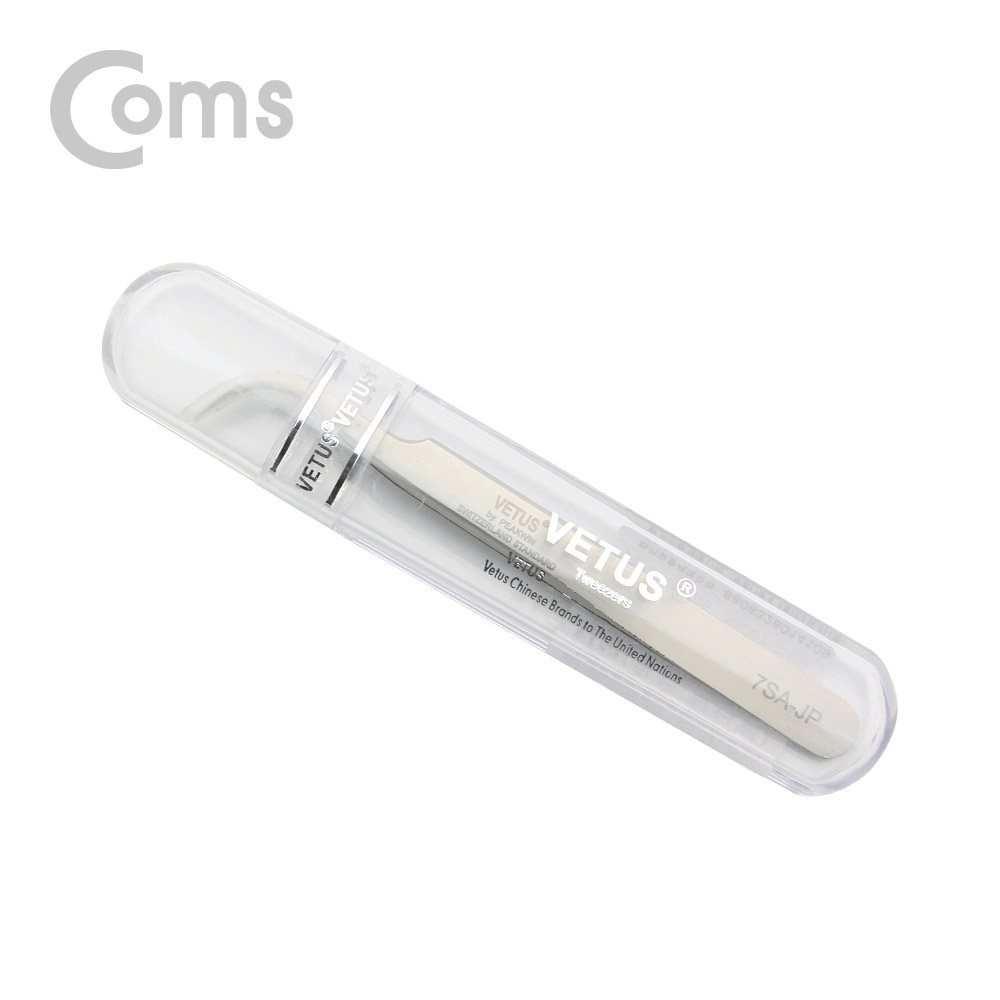 Coms Vetus 핀셋(초정밀/비자기성/ 고강도) 굽은형 / 7SA-JP, 경도(HRC45)