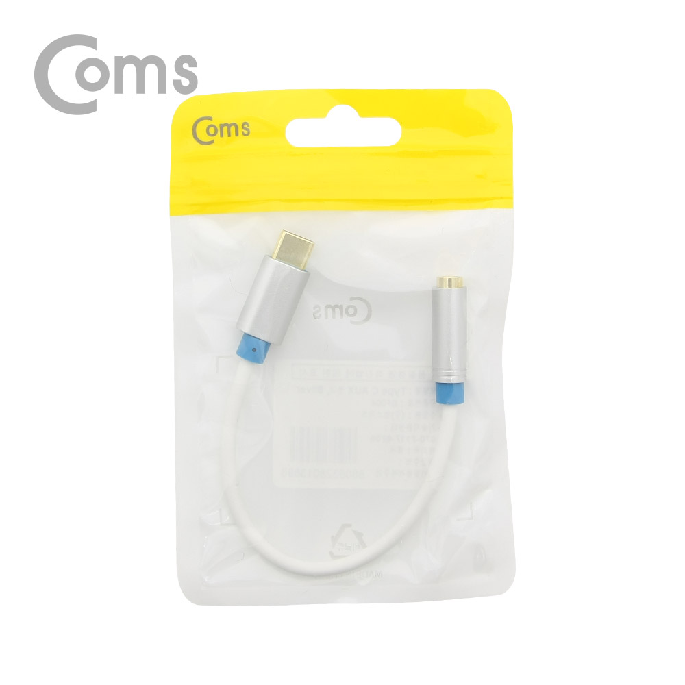 Coms USB 3.1 (Type C) AUX 젠더 / 사운드 컨버터 / 15cm / Silver