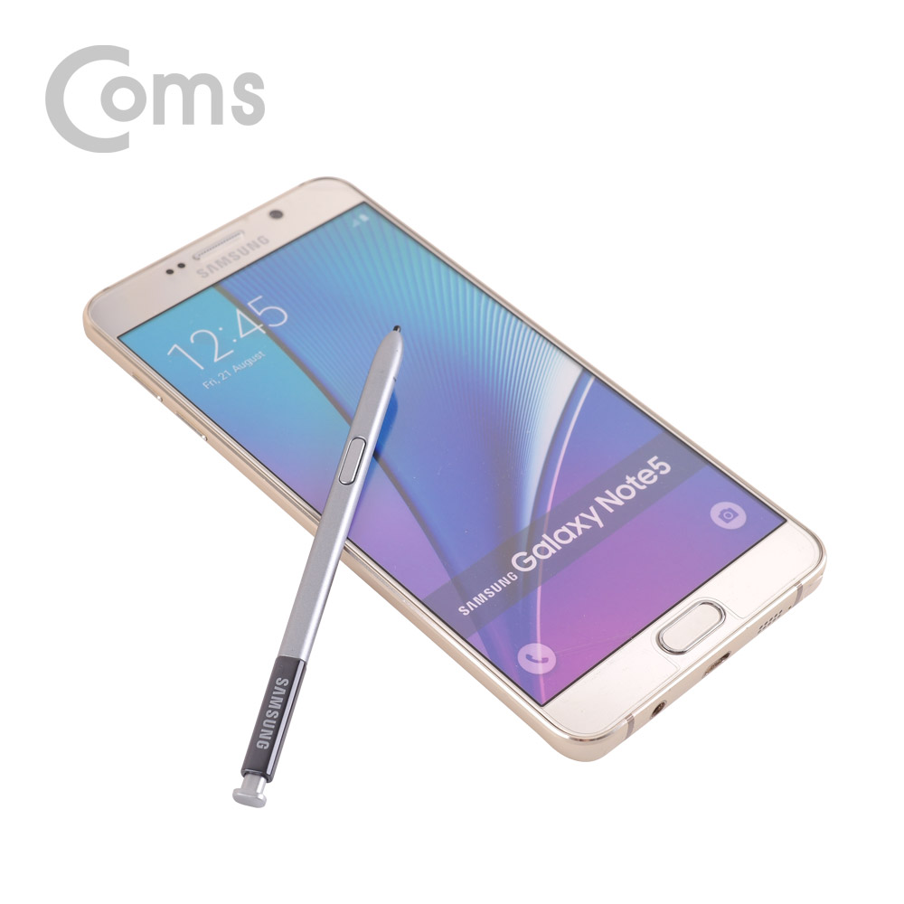 Coms 터치펜 정전식 (갤노트5 전용), Gray-Black