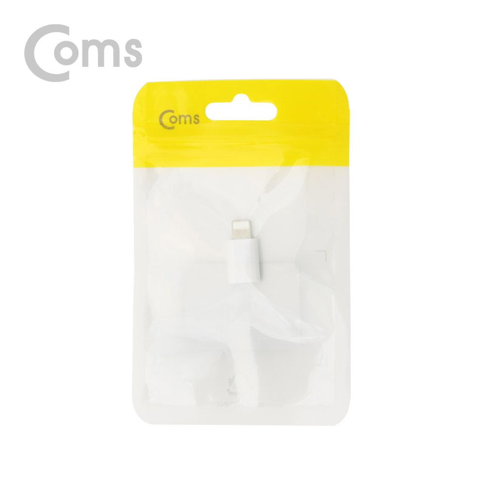 Coms USB 3.1 Type C 젠더(C F / 8P M) Short, White / IOS 8핀 (8Pin) 변환젠더