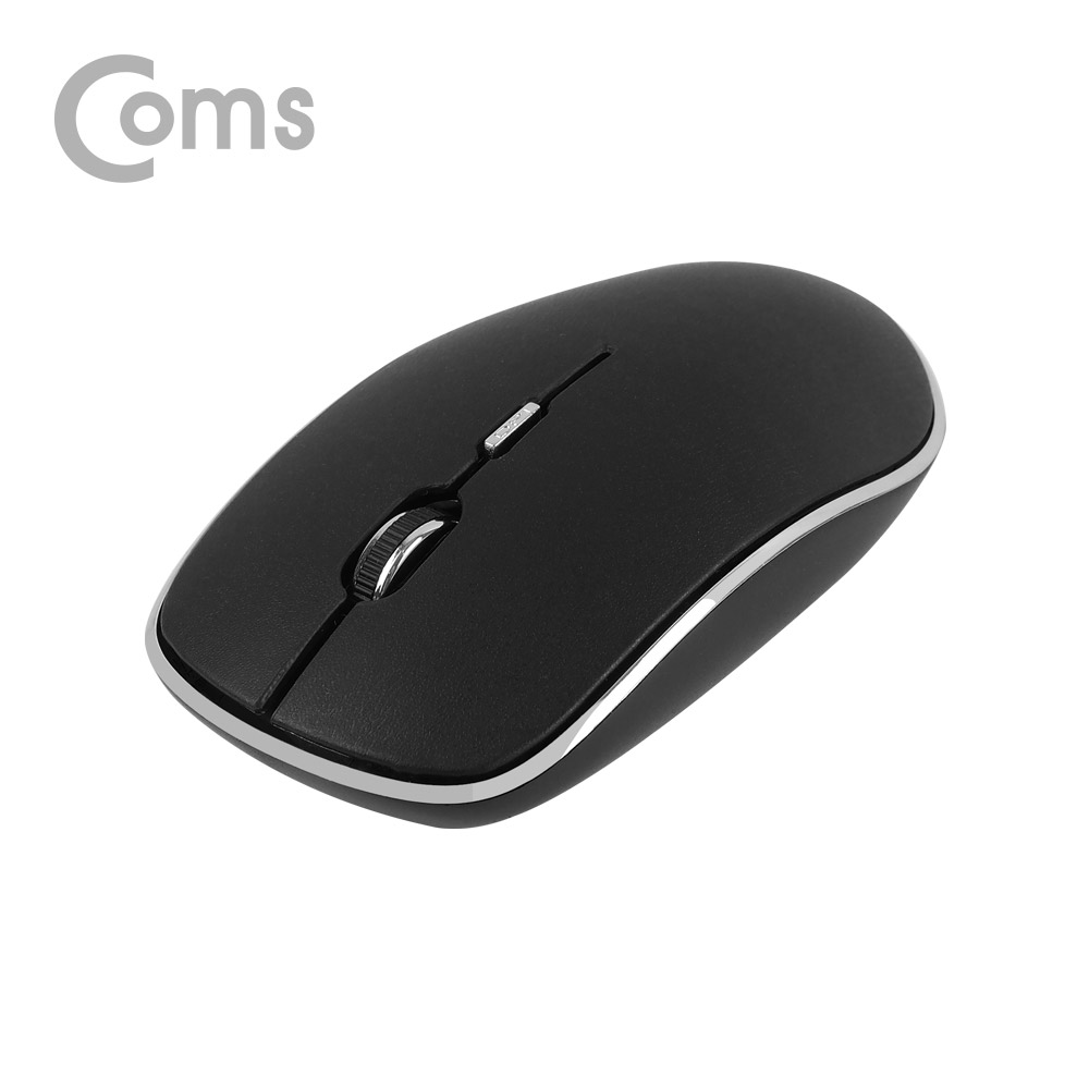 Coms 블루투스 v4.0 + 2.4GHz 무선 마우스 / 무소음 / 가죽 스타일 / 검정