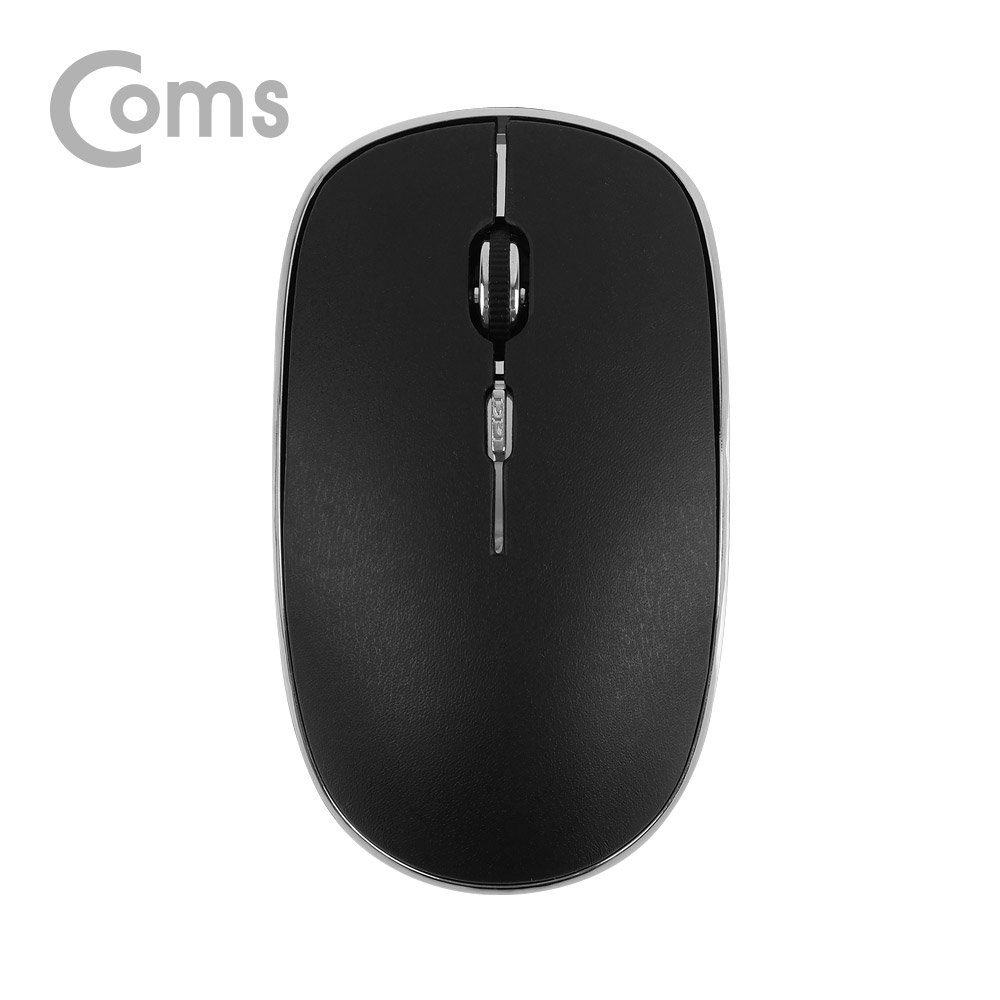 Coms 블루투스 v4.0 + 2.4GHz 무선 마우스 / 무소음 / 가죽 스타일 / 검정