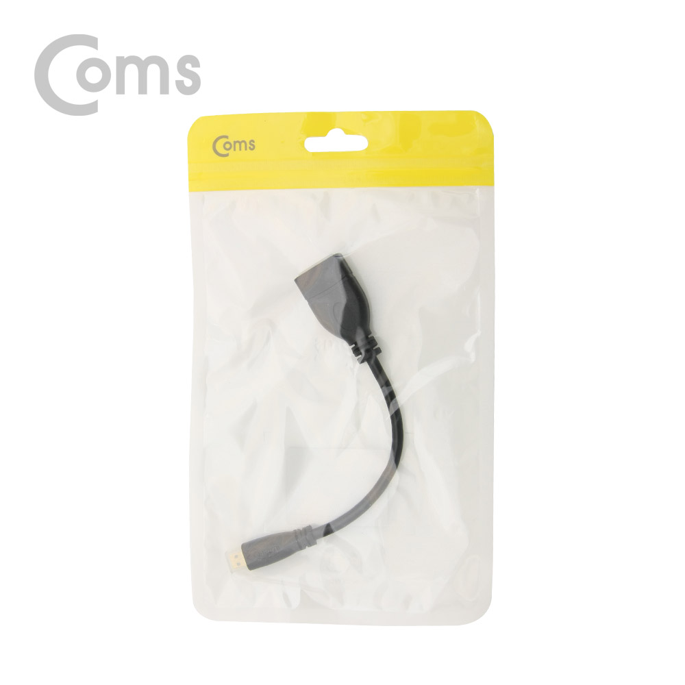 Coms HDMI 젠더(Micro HDMI M/HDMI F) 15cm