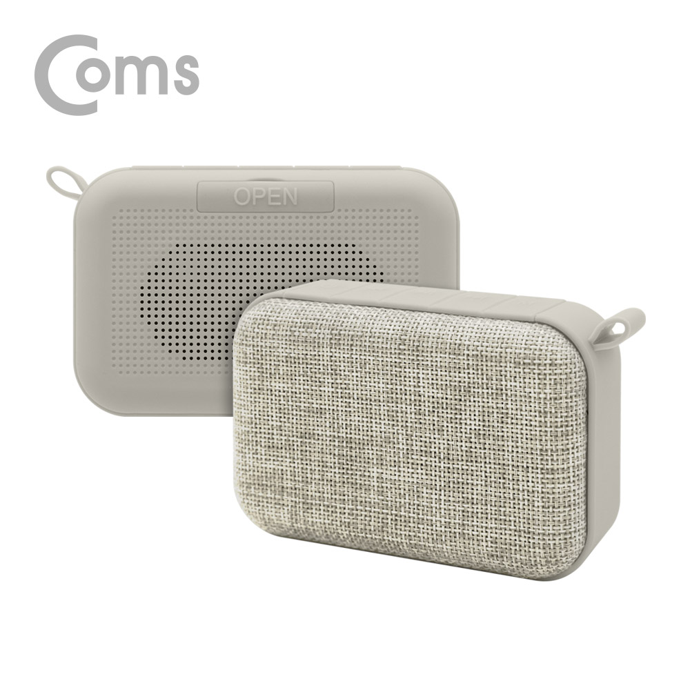 Coms 블루투스 스테레오 스피커 2개 풀세트 (Brown/Brown) + 스테레오 Y 케이블 2M/ evn1