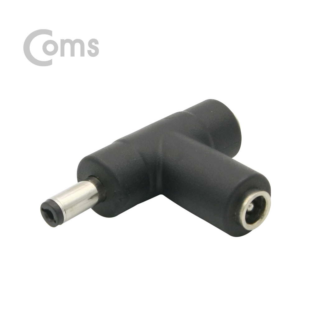 Coms  DC 전원 변환 젠더, F형 꺾임(꺽임) - 5.5 F x 2 / 5.5 M