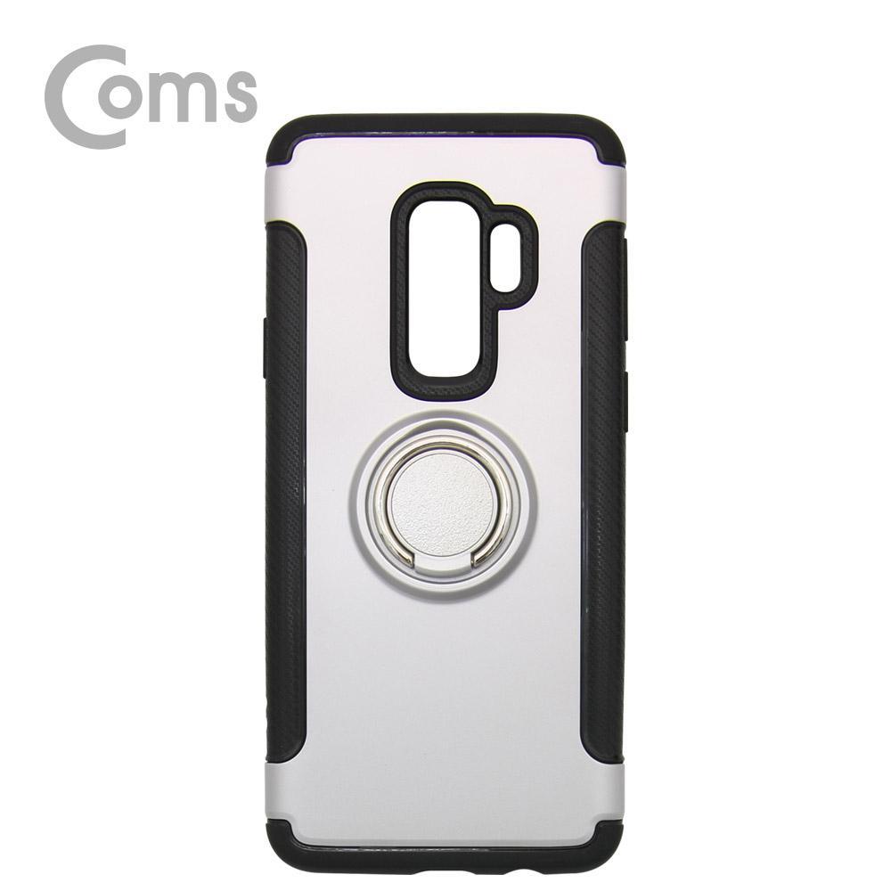 Coms 스마트폰 케이스(핑거링), Silver, 갤S9P/갤럭시