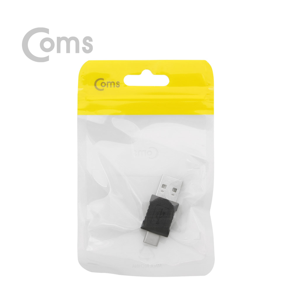 Coms USB 3.1(Type C) 젠더(USB 2.0 AM) - Black