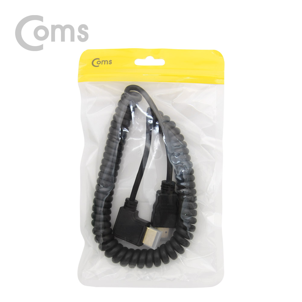 Coms HDMI 케이블(스프링/좌향꺾임(꺽임))