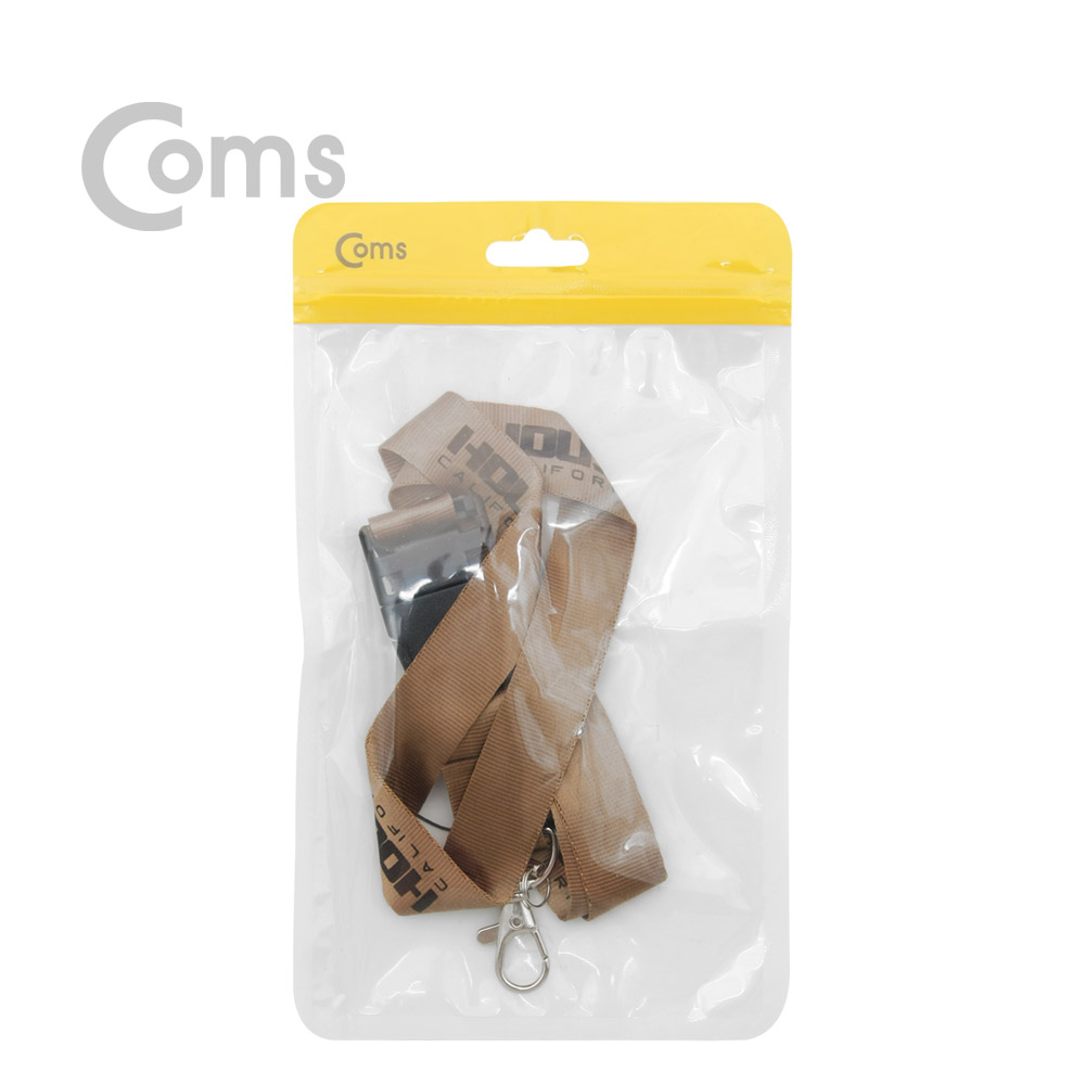 Coms 스마트폰 넥 스트랩 / 열쇠 목걸이 - Brown