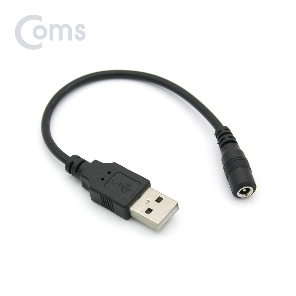 Coms USB 전원 젠더 (USB M to DC 3.5/1.3 F) 20cm