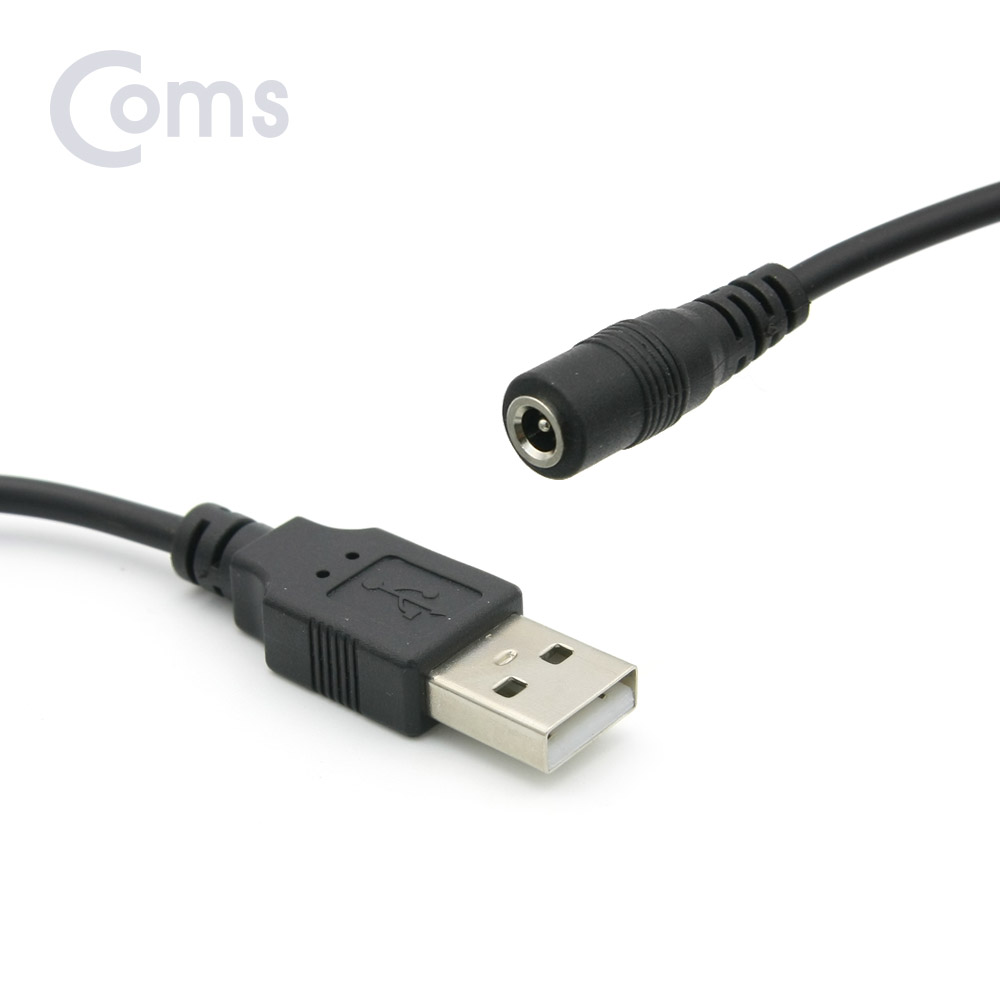 Coms USB 전원 젠더 (USB M to DC 3.5/1.3 F) 20cm