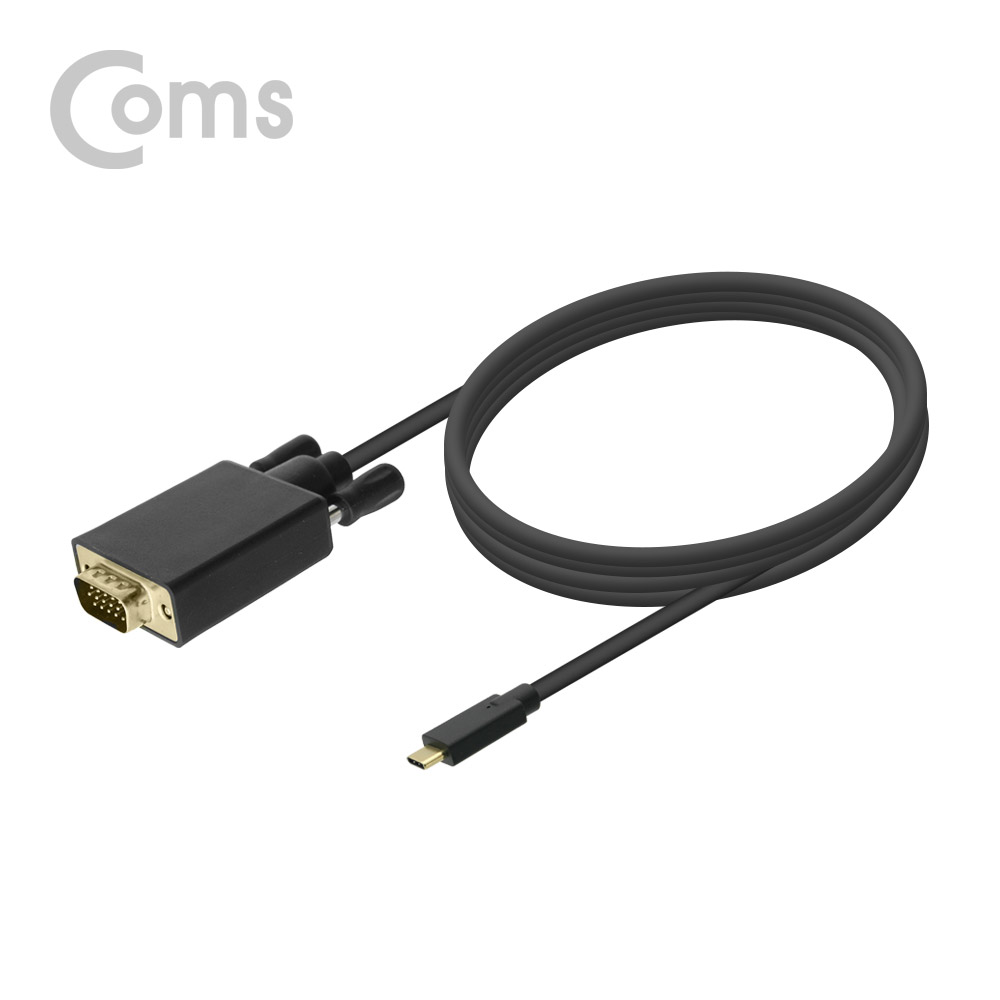 Coms USB 3.1 Type-C(M) to VGA(M) 컨버터 케이블 1.5M / 1080p 60Hz