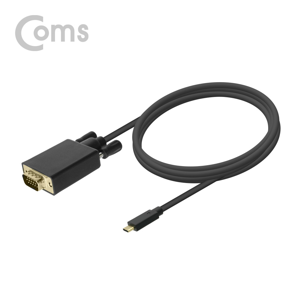 Coms USB 3.1 Type-C(M) to VGA(M) 컨버터 케이블 1M / 1080p 60Hz
