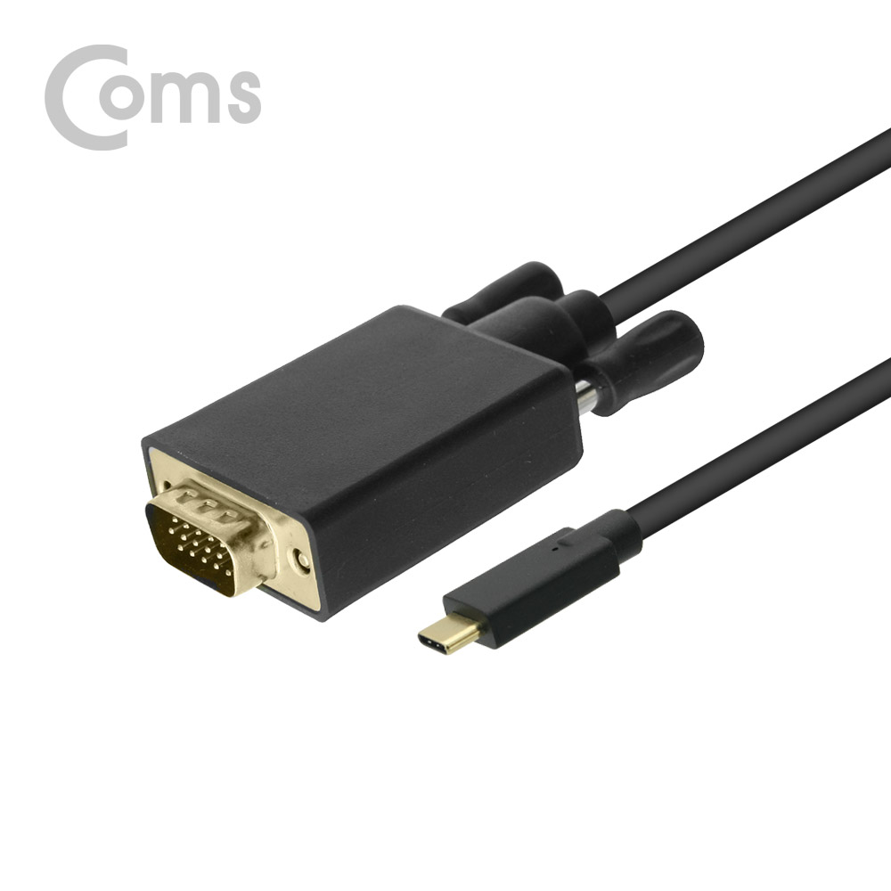 Coms USB 3.1 Type-C(M) to VGA(M) 컨버터 케이블 1M / 1080p 60Hz