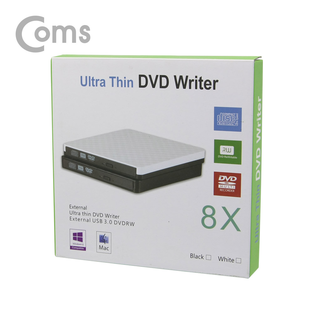 Coms DVD RW(Read/Writer) USB 3.0 외장형 ODD Black