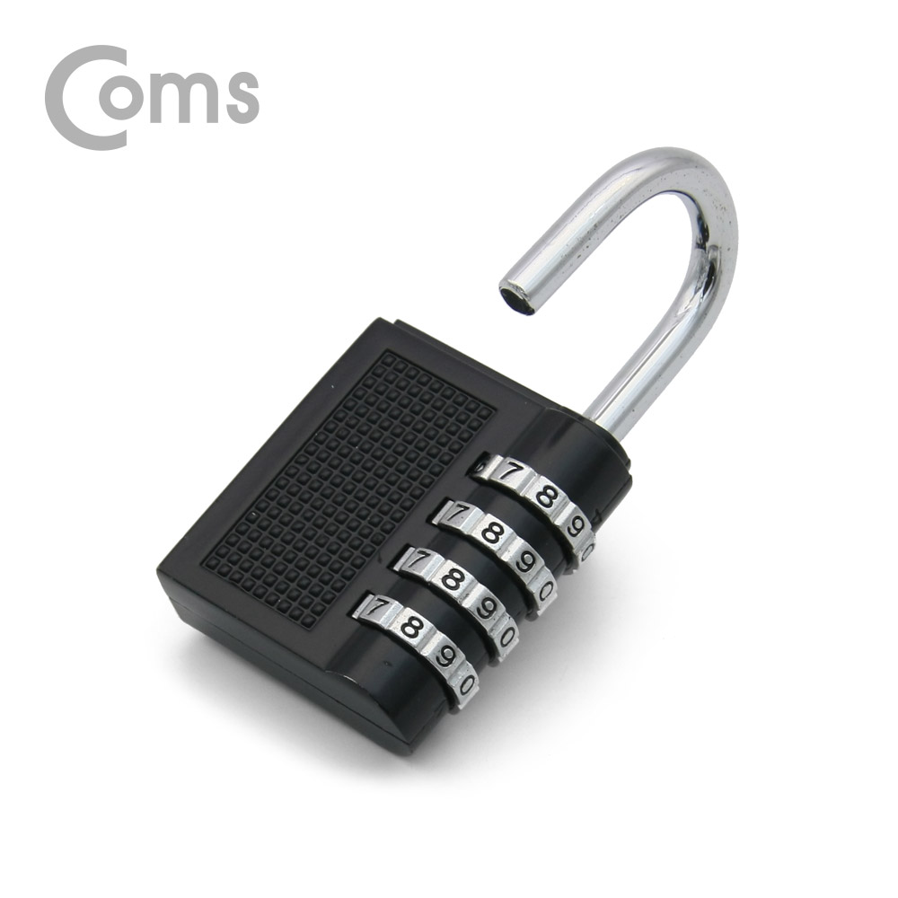 Coms 도난방지 4단 번호 자물쇠(회전키 락)