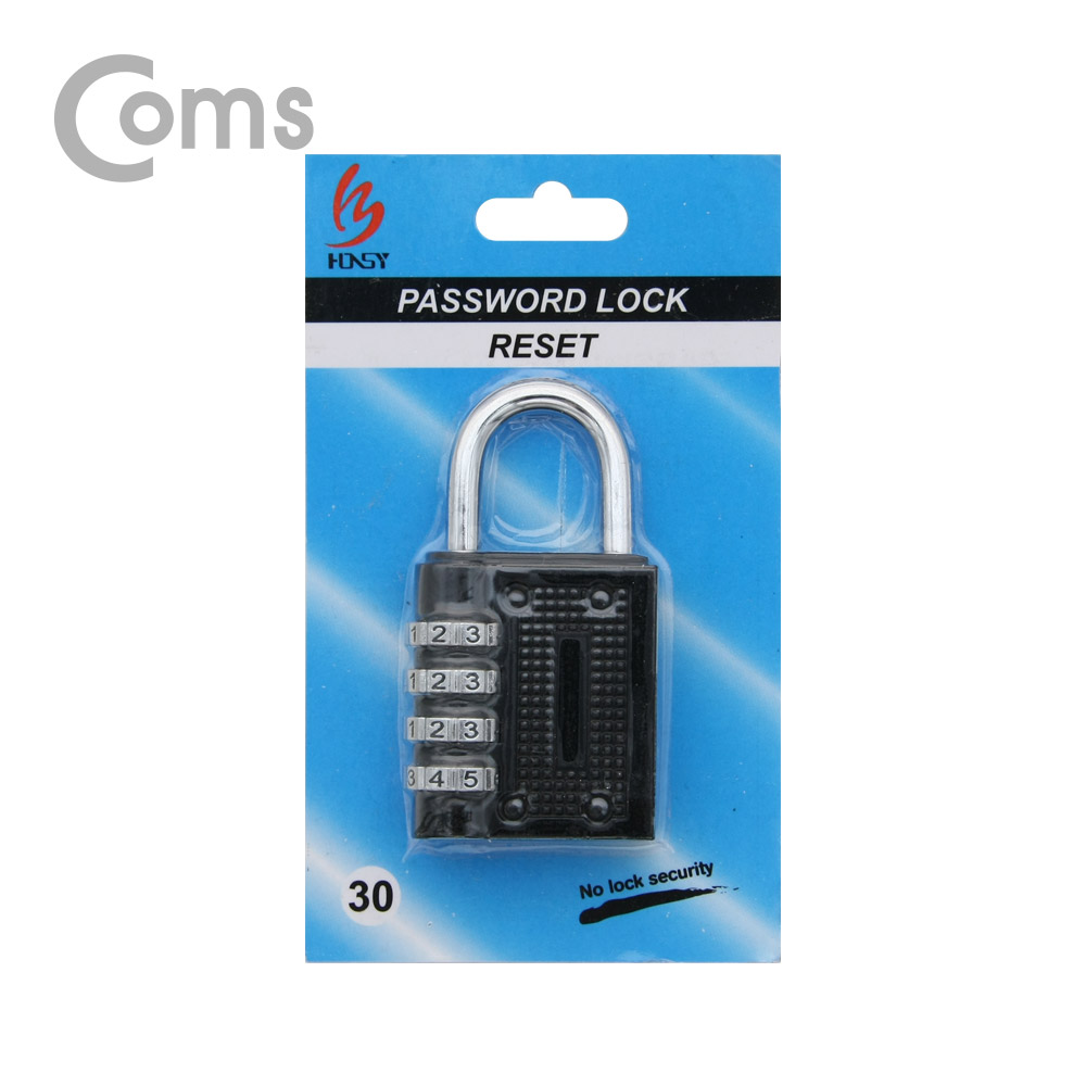 Coms 도난방지 4단 번호 자물쇠(회전키 락)