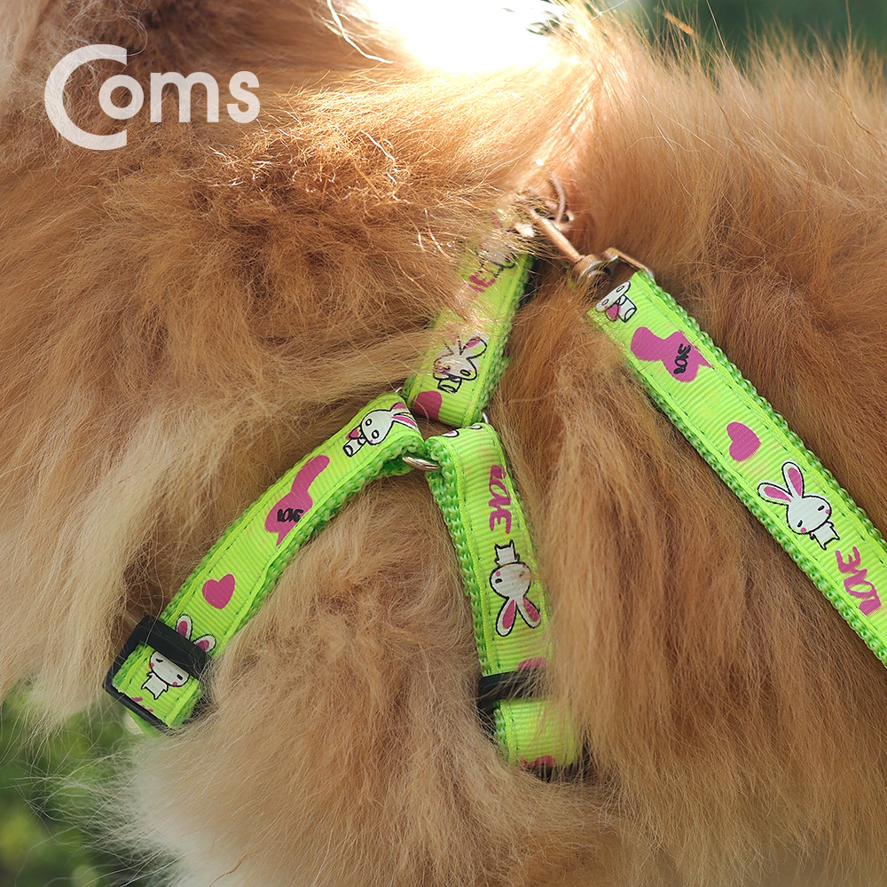 Coms 강아지/애견 가슴줄 / 하네스 / 목줄 / 리드줄 / Green / 1.2M / 둘레 30~45cm