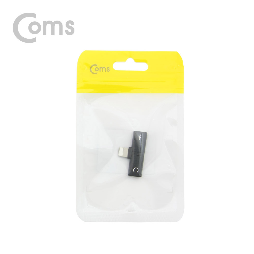 Coms IOS 8핀 (8Pin) AUX 젠더 T형, Black / 8Pin / 이어폰 + 충전