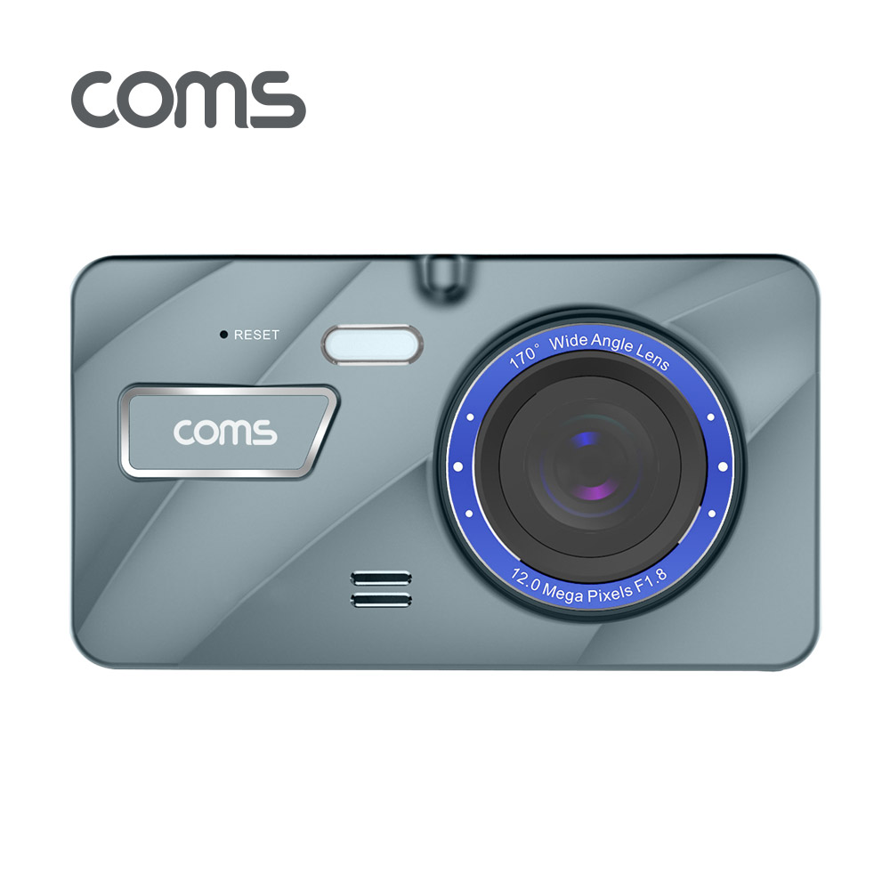 Coms 차량용 2채널 전후방 블랙박스 / 1080p Full HD / 스크린세이버(시계표시기능)