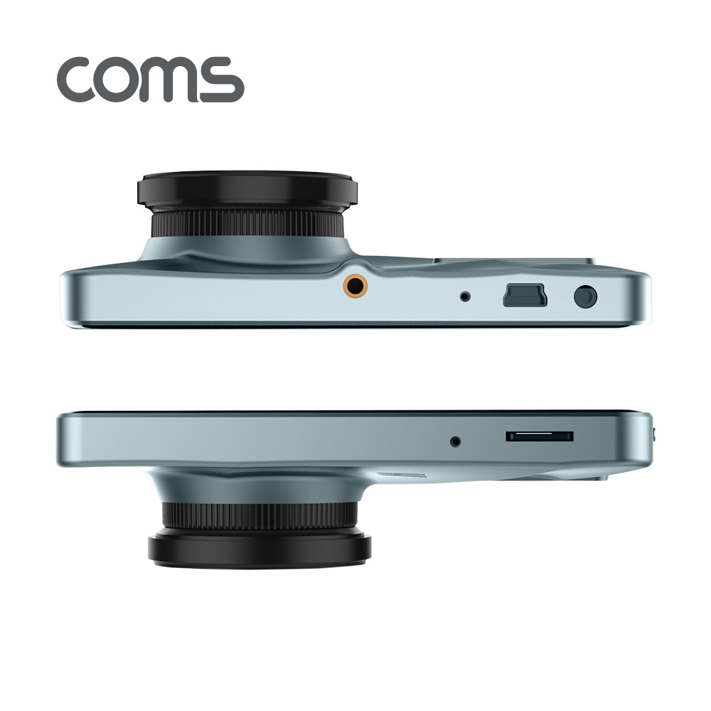 Coms 차량용 2채널 전후방 블랙박스 / 1080p Full HD / 스크린세이버(시계표시기능)