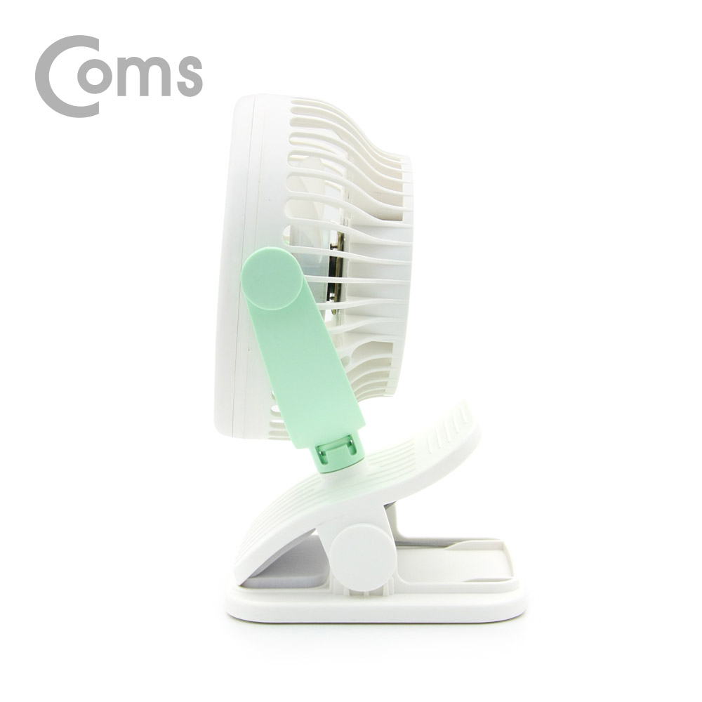 Coms USB 선풍기 / 집게형 토이네도 / 스탠드 / 3단계 풍량조절 / 충전식 /evn2