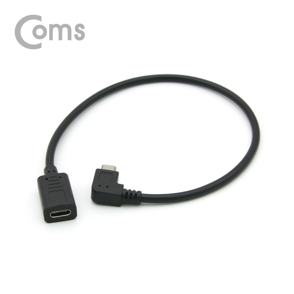 Coms USB 3.1 Type C 젠더 - Micro 5P(M) 우향꺾임(꺽임) / Type C(F) 30cm