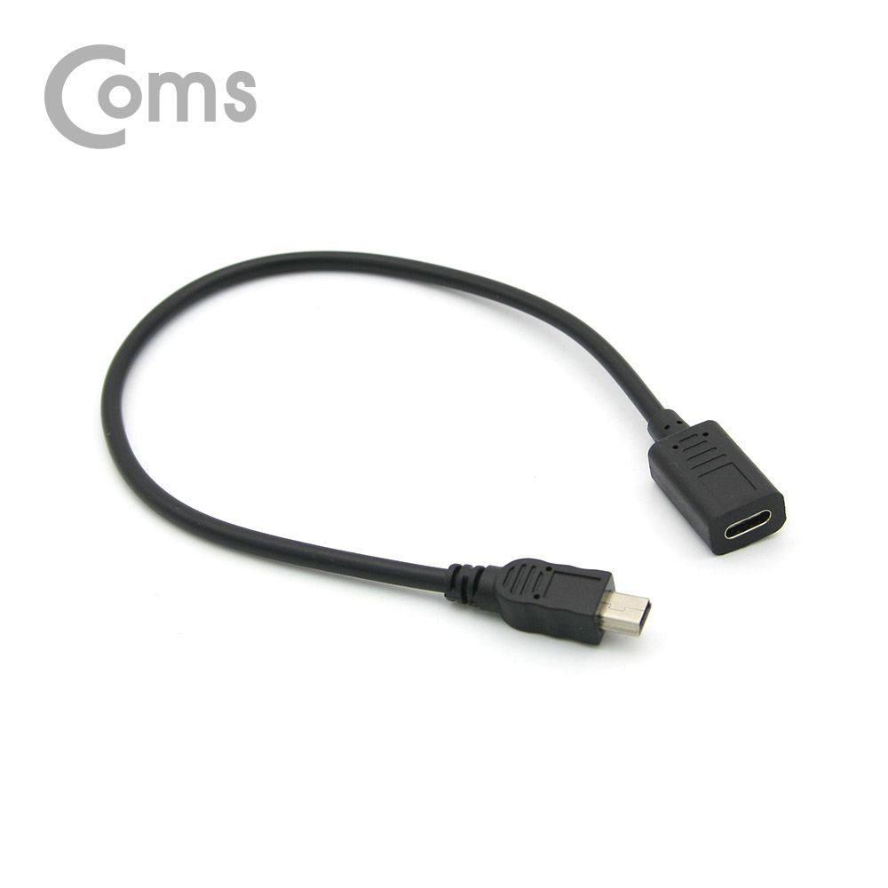 Coms USB 3.1 Type C 젠더 - Mini 5P(M) / Type C(F) 30cm