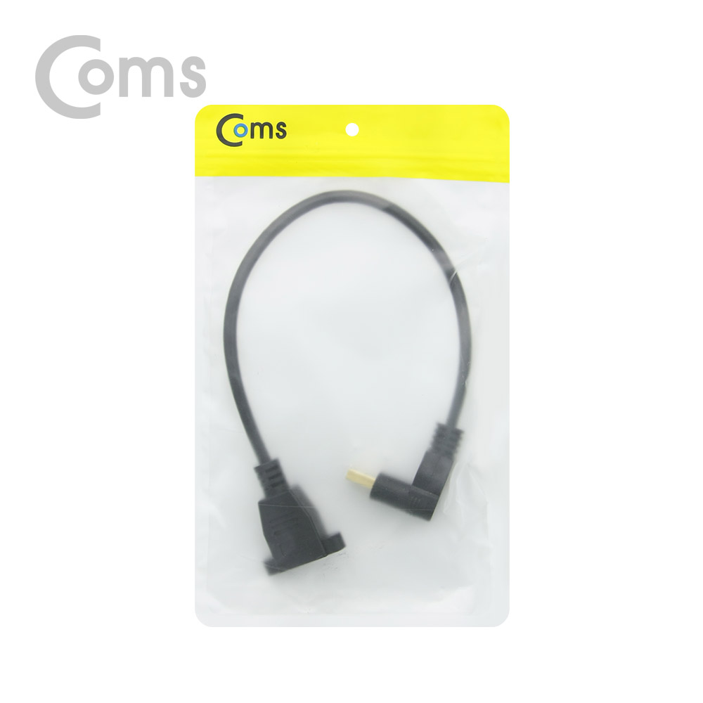 Coms 디스플레이 포트 젠더 연장 DP(M) 상향꺾임(꺽임)/DP(F) 브라켓 연결용/판넬형 30cm
