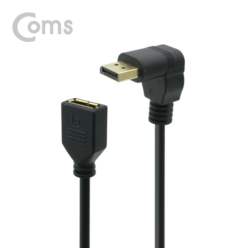 Coms 디스플레이 포트 젠더 연장 DP(M) 하향꺾임(꺽임)/DP(F) 30cm/DisplayPort