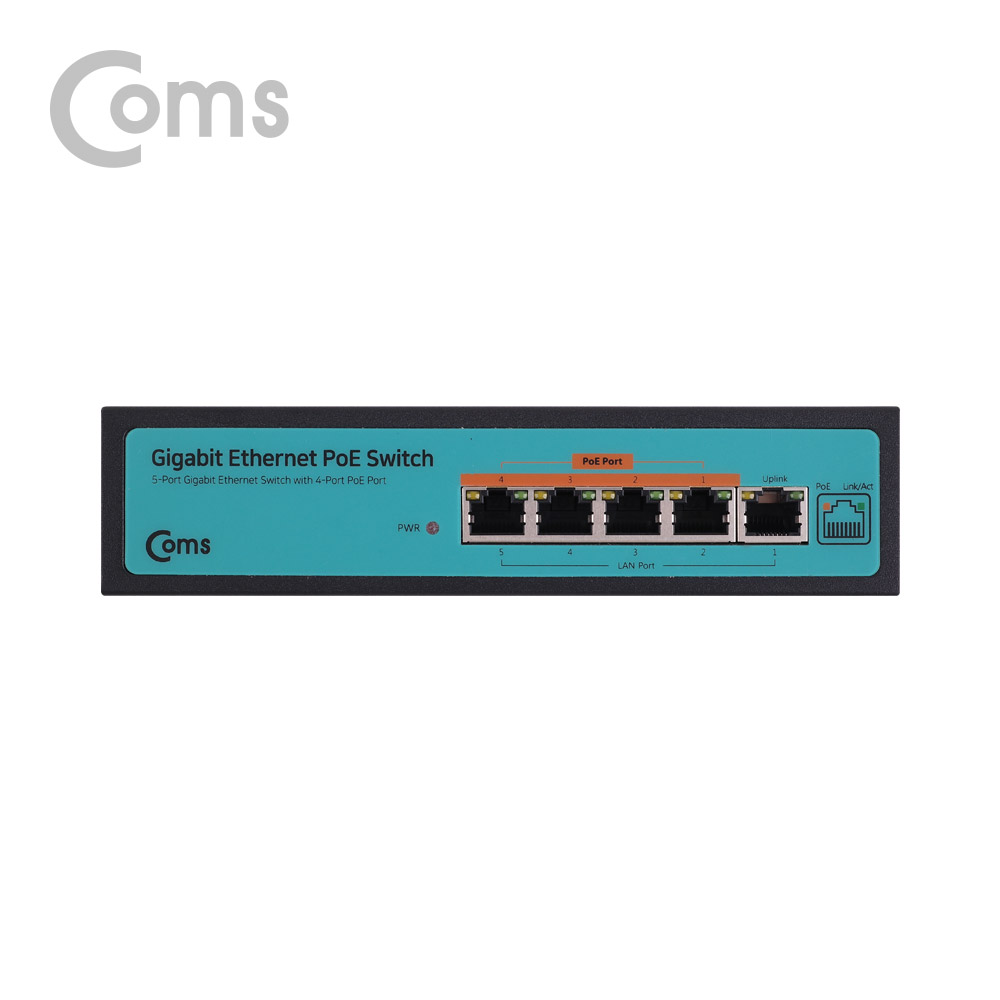 Coms 5포트 기가비트 GbE PoE 스위치허브 10/100/1000Mbps