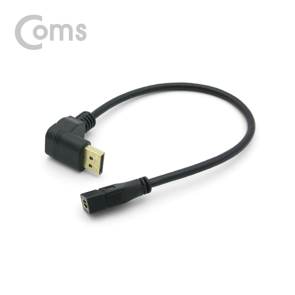 Coms 디스플레이 포트 젠더 변환 DP(M) 하향꺾임(꺽임) / Mini DP(F) 30cm/DisplayPort