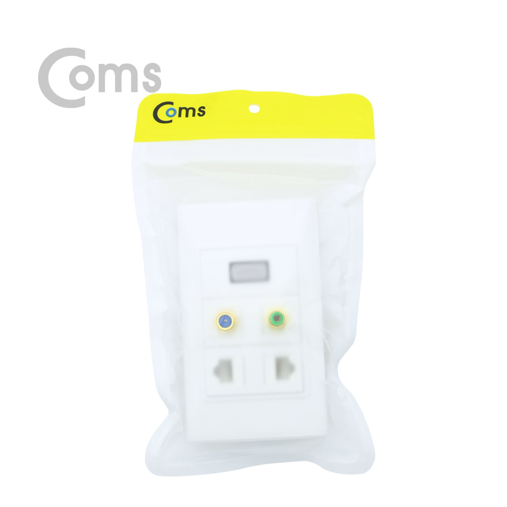 Coms  HDMI 월 플레이트(멀티) - HDMI/RCA/RF/UTP x2