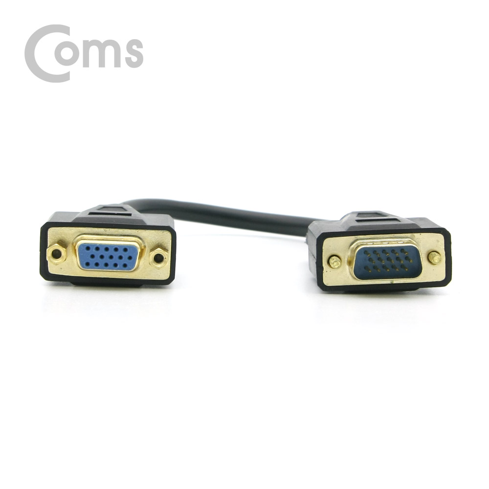 Coms 모니터 젠더(RGB) 20cm, VGA 15P(M/F)