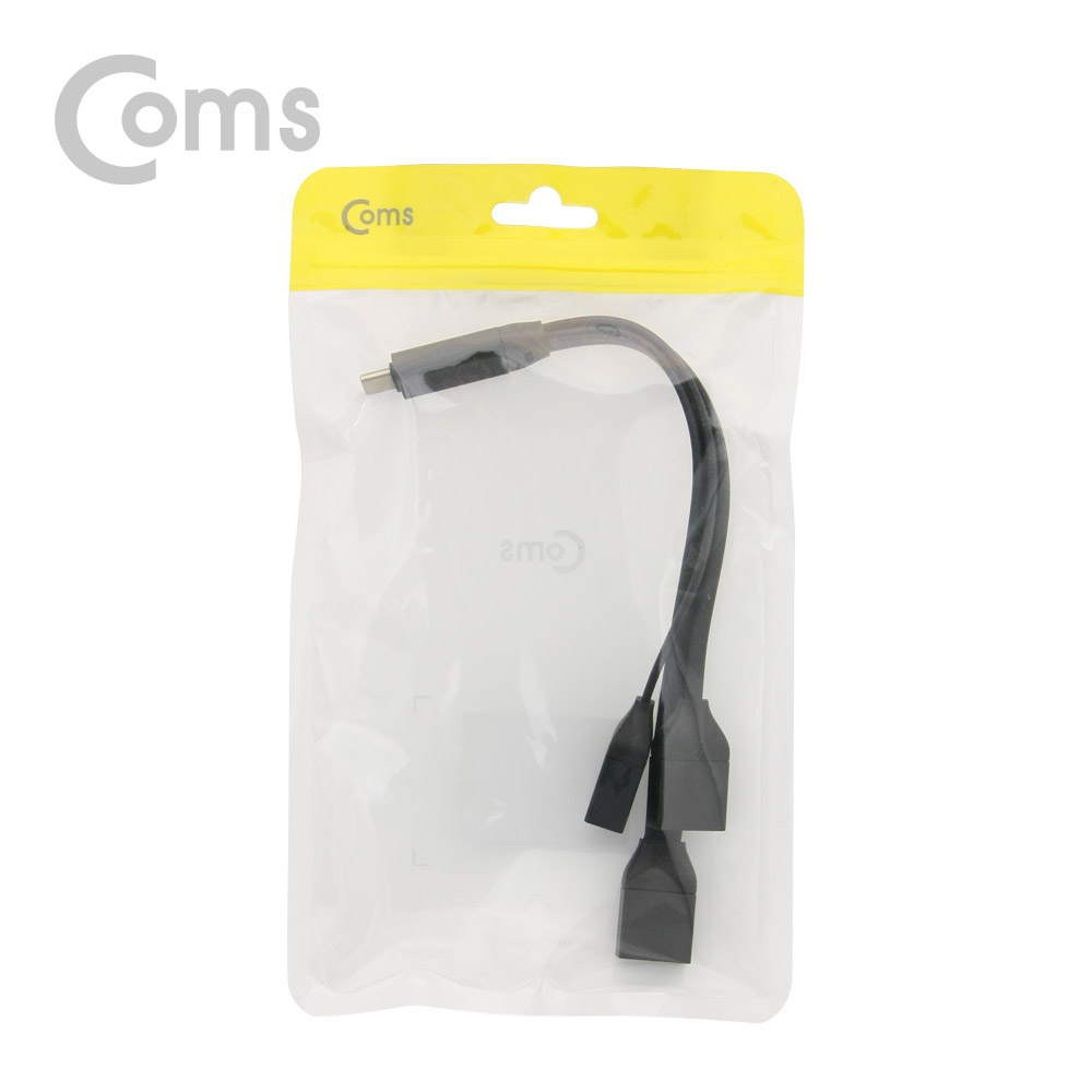Coms USB 3.1(Type C) to USB 3.0x1 / USB 2.0x2 Y형 허브 / 3포트(3Port) / 케이블타입 / 블랙
