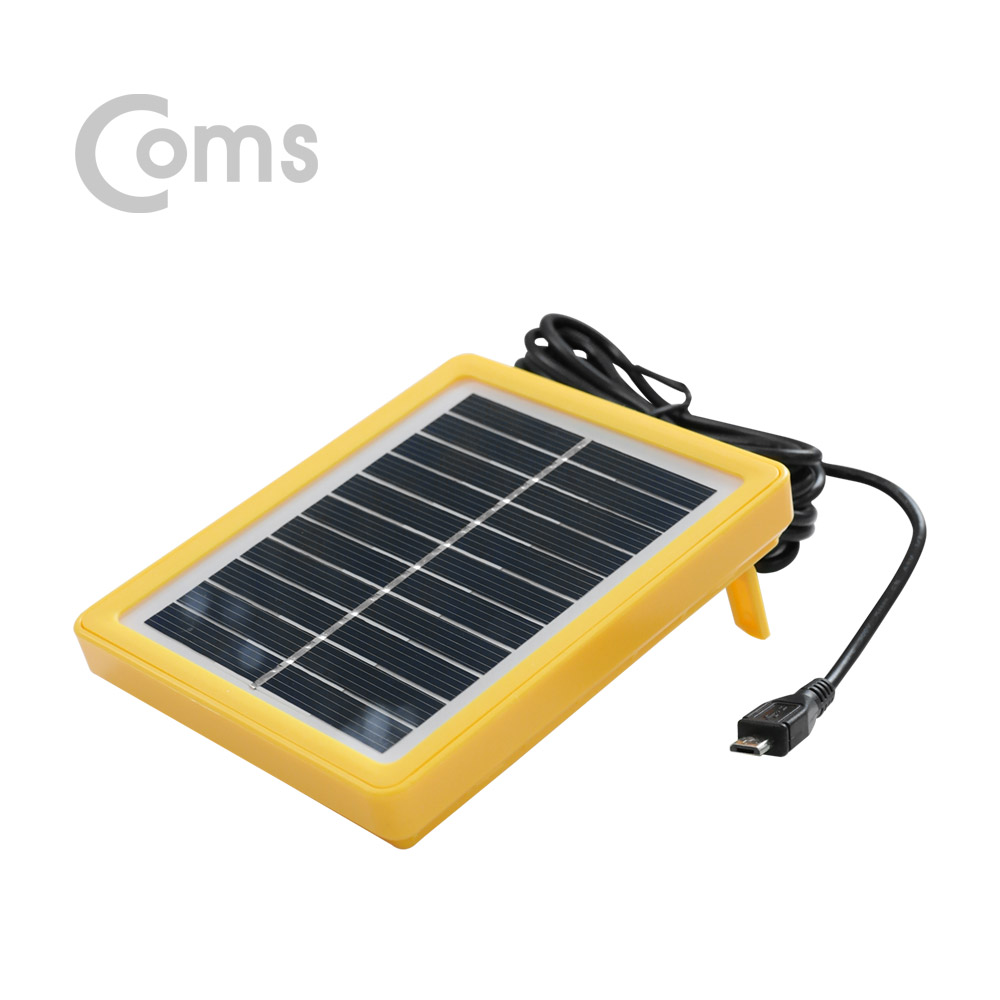 Coms 태양광 충전기 / 5V-1A (최대출력) / Micro 5핀 케이블(3M) 일체형