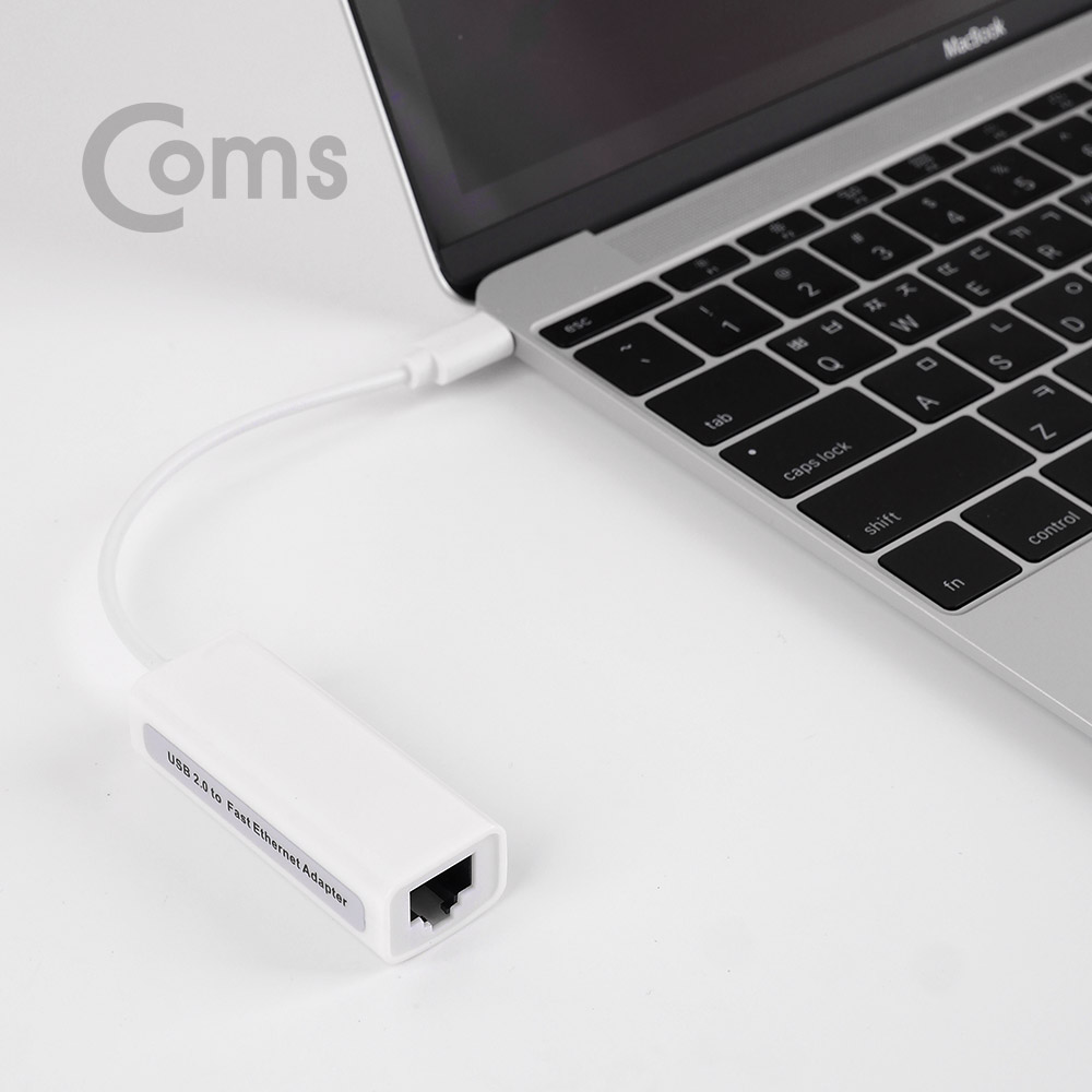 Coms USB 3.1 (Type C) 랜 컨버터 / RJ45 포트 / 20cm / 10/100Mbps 지원