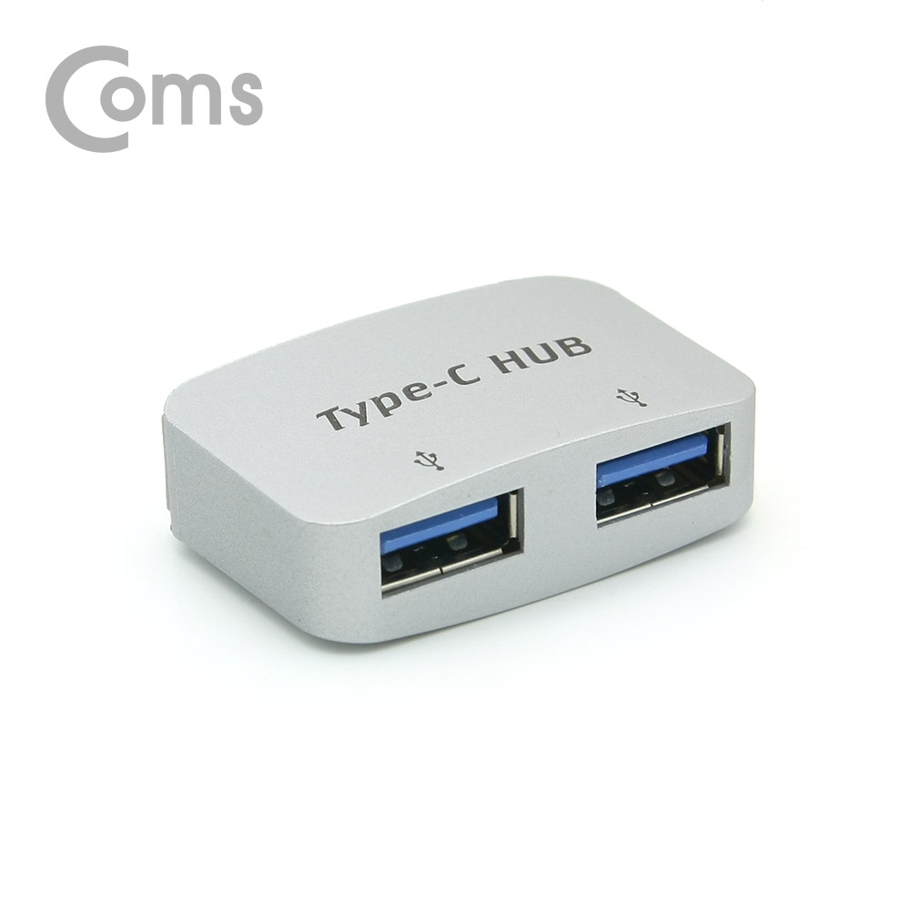 Coms USB 3.1 Type C OTG 젠더 / Type C(M) to OTG USB 2.0(F) 2Port / Silver