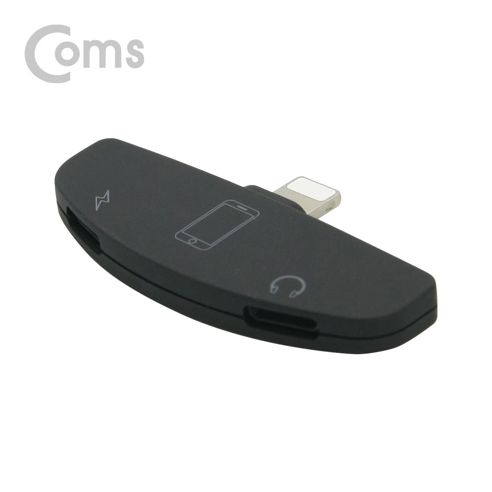 Coms 2분배 8핀 젠더 (허브 / 충전과 이어폰 동시사용)