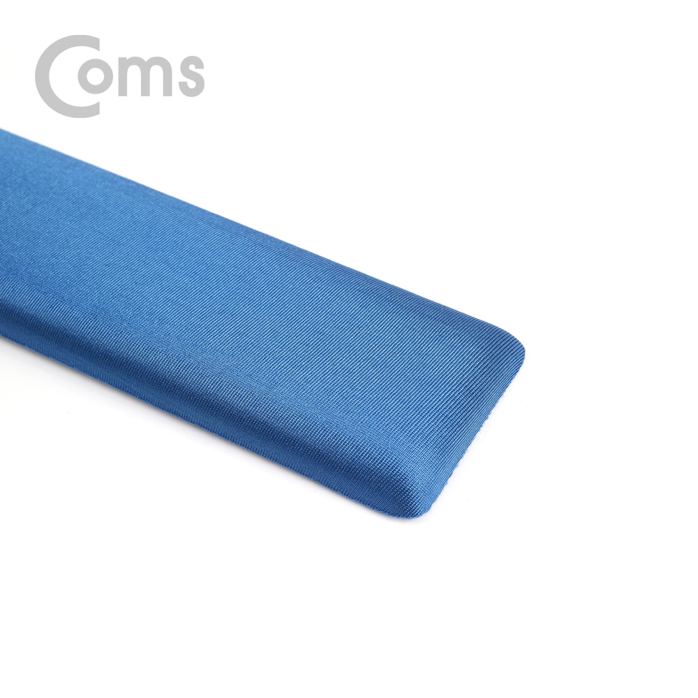 Coms 키보드 손목 보호대 - 42.5cm X 6cm / 패브릭 커버 / 직사각형 / 블루
