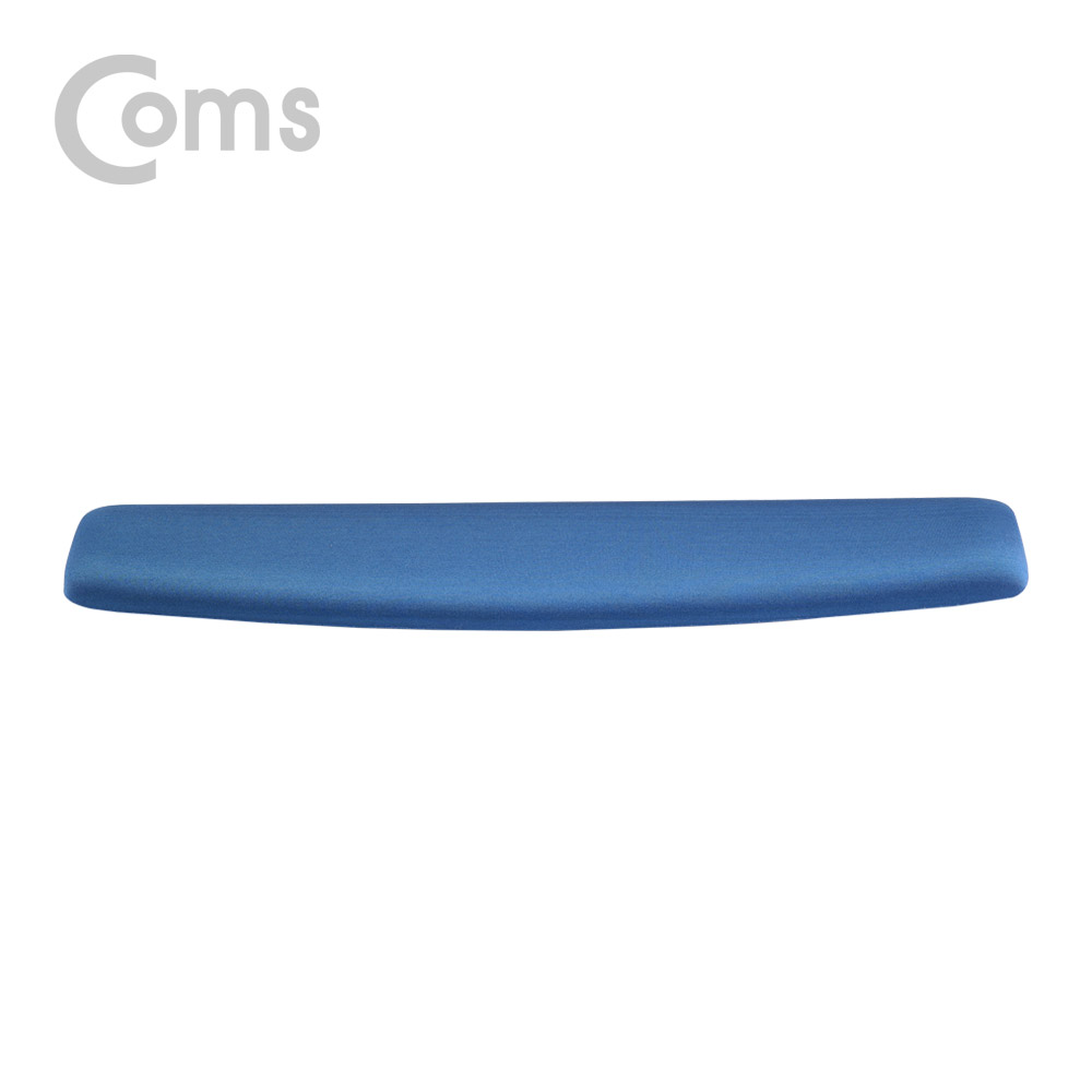 Coms 키보드 손목 보호대 - 46cm X 7.5cm / 패브릭 커버 / 곡선형 / 블루