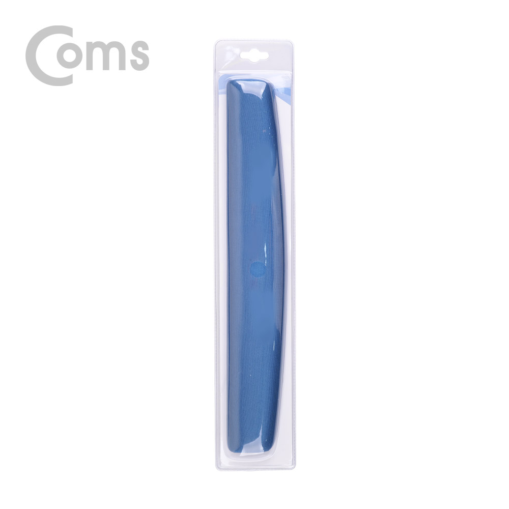 Coms 키보드 손목 보호대 - 46cm X 7.5cm / 패브릭 커버 / 곡선형 / 블루