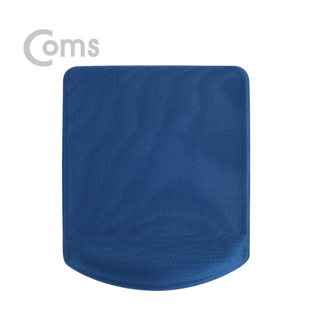 Coms 마우스 패드 (손목보호형) 사각형, 파랑