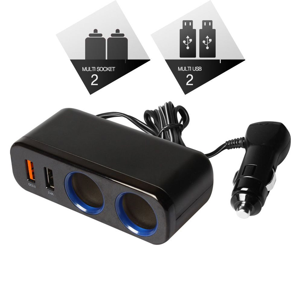 차량용 시가/USB 소켓(S33) 2구씩 / 퀄컴, 케이블 플러그형 / 시가잭(시거잭)