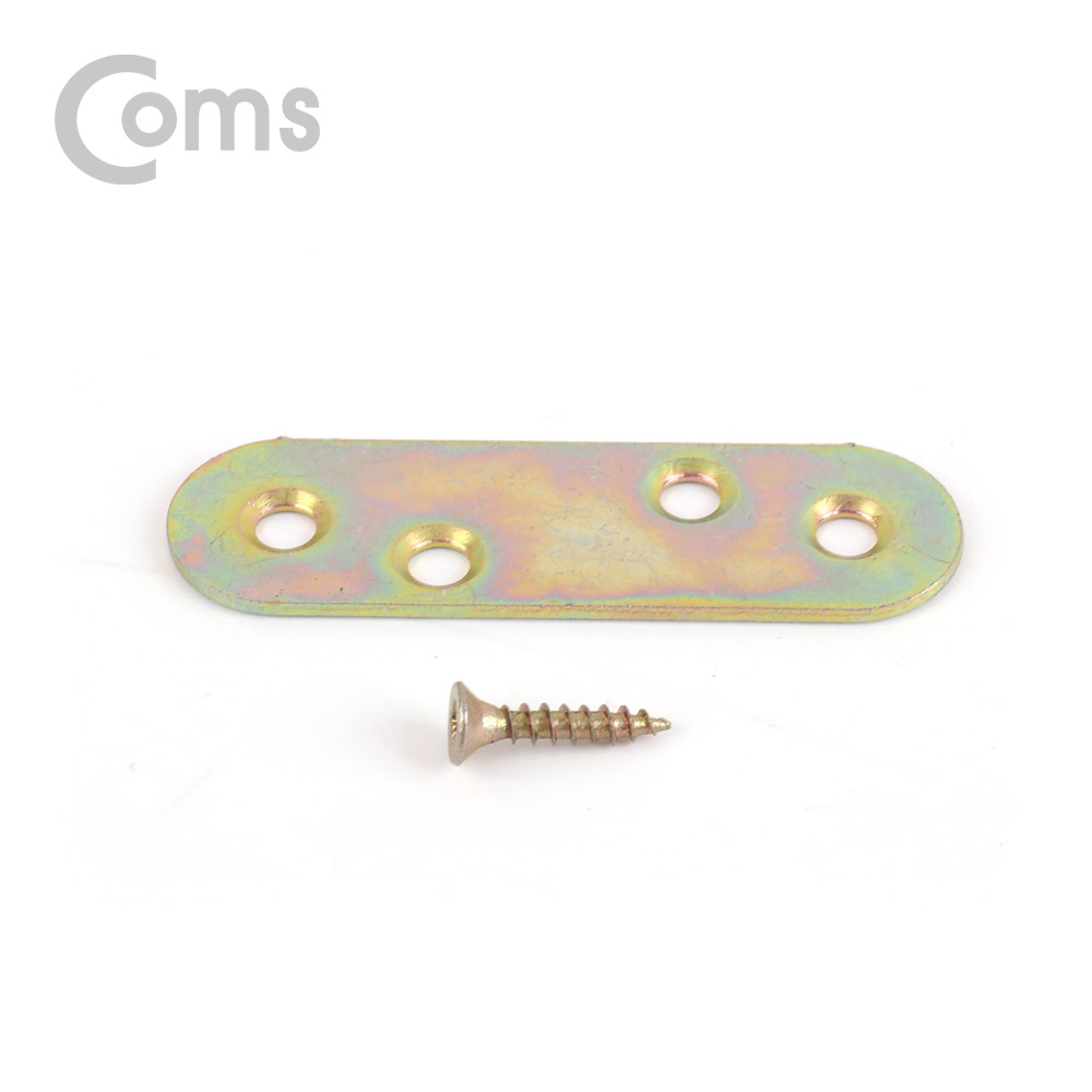 Coms 평철(일자) 4pcs / 55mm X 17mm / 나사못 포함 / -자