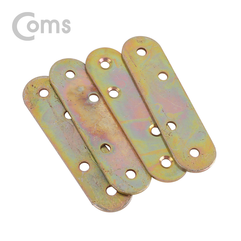 Coms 평철(일자) 4pcs / 76mm X 20mm / 나사못 포함 / -자